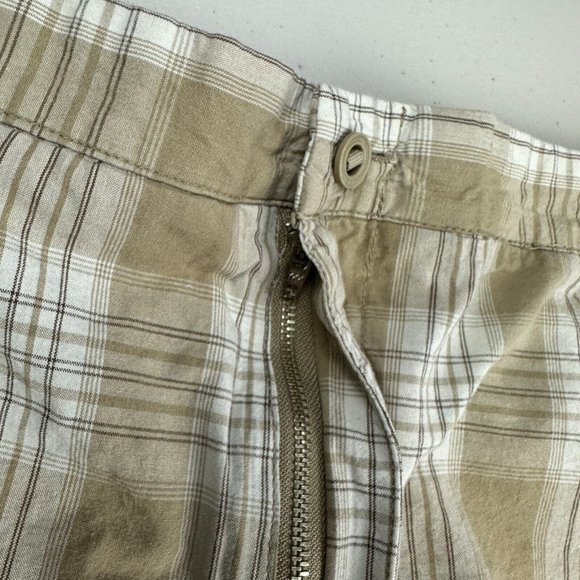 Quiksilver Edition Plaid Cargo Shorts Men Adult Size 38 Brown Used - Picture 7 of 10